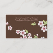 Cartes de visite roses et Brown de fleurs de (Dos)