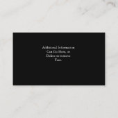 Cartes de visite roses et noirs (Dos)