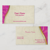 Cartes de visite roses et pourpres (Devant / Derrière)