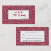 Cartes de visite roses foncés de rendez-vous de (Devant / Derrière)
