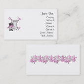 Cartes de visite roses funky (Devant / Derrière)