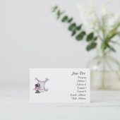 Cartes de visite roses funky (Debout devant)
