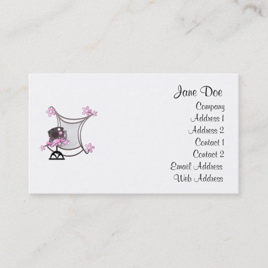 Cartes de visite roses funky (Devant)