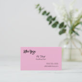 Cartes de visite roses Lotus solides (Debout devant)
