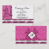 Cartes de visite roses magenta élégants de (Devant / Derrière)