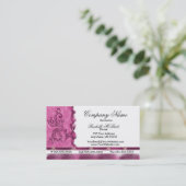 Cartes de visite roses magenta élégants de (Debout devant)