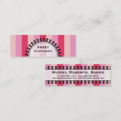 Cartes de visite roses maigres de tentes (Devant / Derrière)