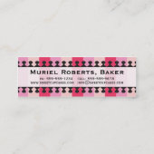 Cartes de visite roses maigres de tentes (Dos)