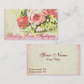 Cartes de visite roses minables 2 de collection de (Devant / Derrière)