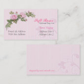 Cartes de visite roses mous de roses (Devant / Derrière)