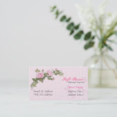 Cartes de visite roses mous de roses (Debout devant)