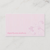 Cartes de visite roses mous de roses (Dos)