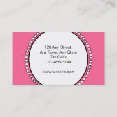 Cartes de visite roses noirs de boulangerie de (Dos)