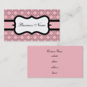 Cartes de visite roses personnalisés (Devant / Derrière)