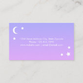 Cartes de visite roses pourpres de lune et (Dos)