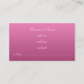 Cartes de visite roses profonds (Dos)