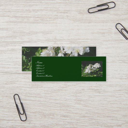 Cartes de visite Roses sauvages (Devant/Arrière en situation)