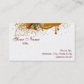 Cartes de visite roses victoriens d'or d'élégance (Dos)