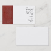 Cartes de visite Rouge toscan (Devant / Derrière)