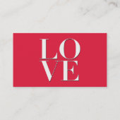 Cartes de visite rouges "Amour" (Dos)