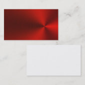 Cartes de visite rouges balayés en métal (Devant / Derrière)