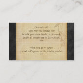 Cartes de visite rouges chinois de dragon (Dos)