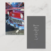 Cartes de visite rouges classiques de voiture (Devant / Derrière)