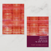 Cartes de visite rouges d'art abstrait de point (Devant / Derrière)