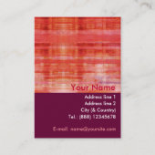 Cartes de visite rouges d'art abstrait de point (Dos)