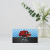 Cartes de visite rouges de camion à ordures (Debout devant)