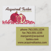 Cartes de visite rouges de chef de graines de (Devant / Derrière)