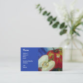 Cartes de visite rouges de fruit de pommes (Debout devant)