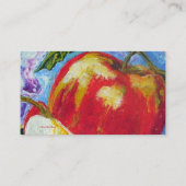 Cartes de visite rouges de fruit de pommes (Dos)