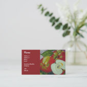 Cartes de visite rouges de fruit de pommes de (Debout devant)