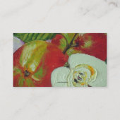 Cartes de visite rouges de fruit de pommes de (Dos)