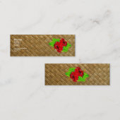 Cartes de visite rouges de Lauhala de ketmie (Devant / Derrière)