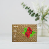 Cartes de visite rouges de Lauhala de ketmie (Debout devant)