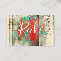 Cartes de visite rouges de Lotus