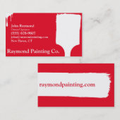 Cartes de visite rouges de peintre (Devant / Derrière)