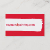 Cartes de visite rouges de peintre (Dos)