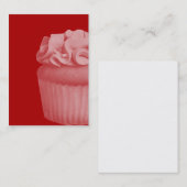 Cartes de visite rouges de petit gâteau (Devant / Derrière)