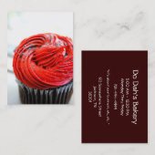 Cartes de visite rouges de photographie de petit (Devant / Derrière)