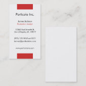 Cartes de visite rouges de plaine de bloc (Devant / Derrière)