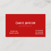 Cartes de visite rouges de pois (Dos)