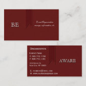 Cartes de visite rouges de professionnel de (Devant / Derrière)