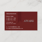 Cartes de visite rouges de professionnel de (Dos)