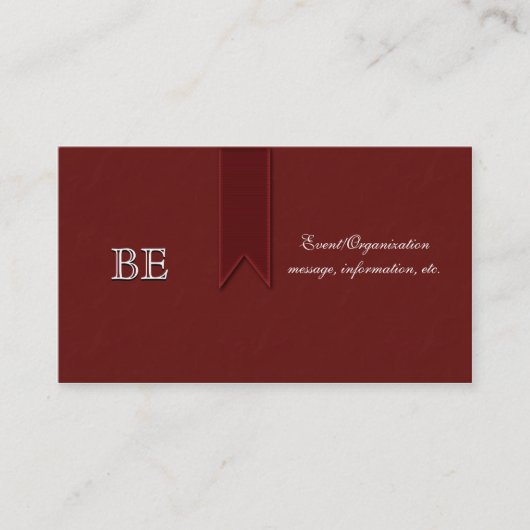 Cartes de visite rouges de professionnel de (Devant)