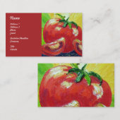Cartes de visite rouges de tomate (Devant / Derrière)