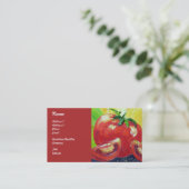 Cartes de visite rouges de tomate (Debout devant)