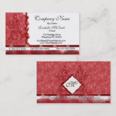 Cartes de visite rouges élégants de conception de (Devant / Derrière)